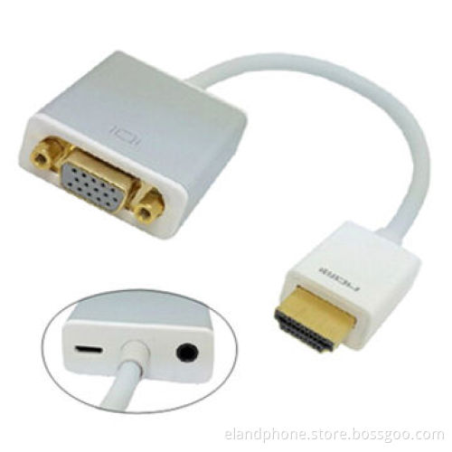 HDMI to VGA Adapter with 3.5mm Audio + Micro USB Power Port